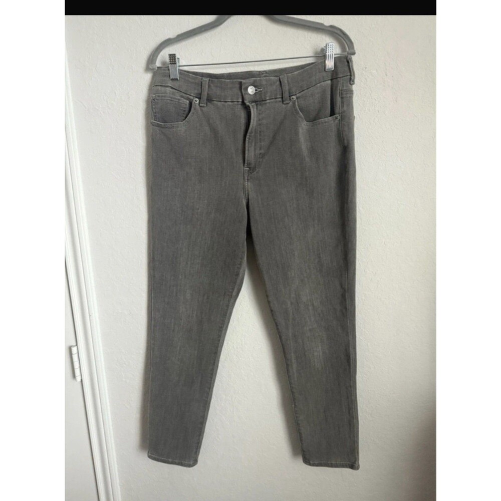 Express Women’s Gray Mid Rise Straight Leg Jeans Size 12/14 Large